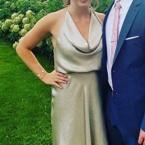 Nouvelle gold champagne halter dress